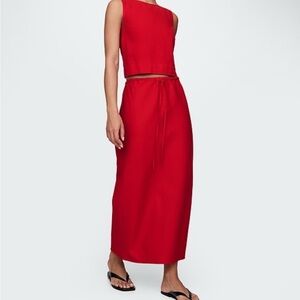 Gap linen blend midi skirt